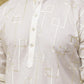 Bluesaanchi Men's Cotton Zari Embroidered Kurta Set - White | Swadesiicart