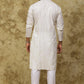 Bluesaanchi Men's Cotton Zari Embroidered Kurta Set - White | Swadesiicart