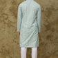Bluesaanchi Men's Chikankari Embroidered Kurta Set - Light Green | Swadesiicart