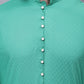 Even Apparels Green Kurta With Band Collar | Swadesiicart