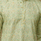Bluesaanchi Men's Chikankari Embroidered Kurta Set - Green White | Swadesiicart