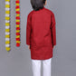 Bluesaanchi Red Chikankari Embroidery Kids Kurta Set – Elegant & Classic for Your Little One | Swadesiicart