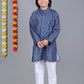 Bluesaanchi Blue Printed Kurta Set – Elegant & Classic for Your Little One | Swadesiicart