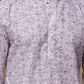 Bluesaanchi Men's Cotton Embroidered Kurta Set - Purple Floral | Swadesiicart