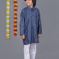 Bluesaanchi Blue Printed Kurta Set – Elegant & Classic for Your Little One | Swadesiicart