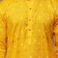 Bluesaanchi Men's Cotton Embroidered Kurta Set - Mustard | Swadesiicart