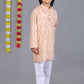 Bluesaanchi Dark Cream Printed Kurta Set – Elegant & Classic for Your Little One | Swadesiicart