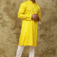 Bluesaanchi Men's Cotton Dobby Kurta Set - Yellow | Swadesiicart