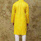 Bluesaanchi Men's Cotton Dobby Kurta Set - Yellow | Swadesiicart