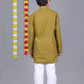 Bluesaanchi Mehendi Green Chikankari Embroidery Kurta Set – Elegant & Classic for Your Little One | Swadesiicart