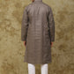 Bluesaanchi Men's Mud Octagon Sequin Threadwork Kurta Set | Swadesiicart