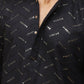 Bluesaanchi Men's Black Zigzag Sequin Kurta Set | Swadesiicart