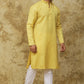 Bluesaanchi Men's Cotton Striped Kurta Set - Yellow | Swadesiicart