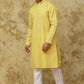 Bluesaanchi Men's Cotton Striped Kurta Set - Yellow | Swadesiicart