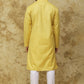 Bluesaanchi Men's Cotton Striped Kurta Set - Yellow | Swadesiicart