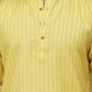 Bluesaanchi Men's Cotton Striped Kurta Set - Yellow | Swadesiicart