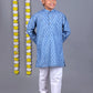 Bluesaanchi Sky Blue Printed Kurta Set – Elegant & Classic for Your Little One | Swadesiicart