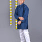 Bluesaanchi Dark Blue Chikankari Embroidery Kurta Set – Elegant & Classic for Your Little One | Swadesiicart