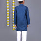 Bluesaanchi Dark Blue Chikankari Embroidery Kurta Set – Elegant & Classic for Your Little One | Swadesiicart