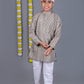 Bluesaanchi Grey Printed Kurta Set – Elegant & Classic for Your Little One | Swadesiicart