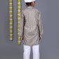 Bluesaanchi Grey Printed Kurta Set – Elegant & Classic for Your Little One | Swadesiicart