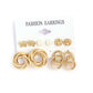 Gold-Polished Alloy Set Of 6 Designer Earrings - The Pari - Swadesiicart