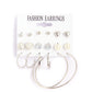 Gold-Polished Alloy Set Of 9 Designer Earrings - The Pari - The Pari - Dinesh Associates
