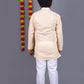 Bluesaanchi Light Peach Chikankari Embroidery Kurta Set – Elegant & Classic for Your Little One | Swadesiicart
