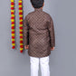 Bluesaanchi Brown Printed Kids Kurta Set – Elegant & Classic | Swadesiicart