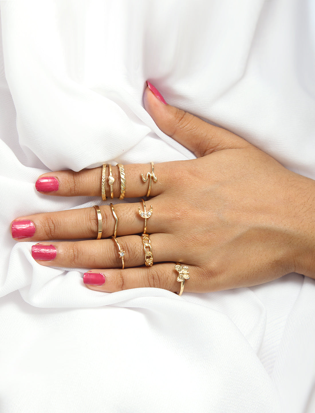 Silver-Plated Alloy Stylish Contemporary Stackable Ring - The Pari | Swadesiicart