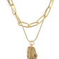 Gold-Polished Alloy Layered Designer Short Necklace - The Pari | Swadesiicart