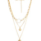 Gold-Polished Alloy Layered Designer Short Necklace - The Pari | Swadesiicart