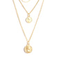 Gold-Polished Alloy Layered Designer Short Necklace - The Pari | Swadesiicart