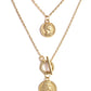 Gold-Polished Alloy Layered Designer Short Necklace - The Pari | Swadesiicart