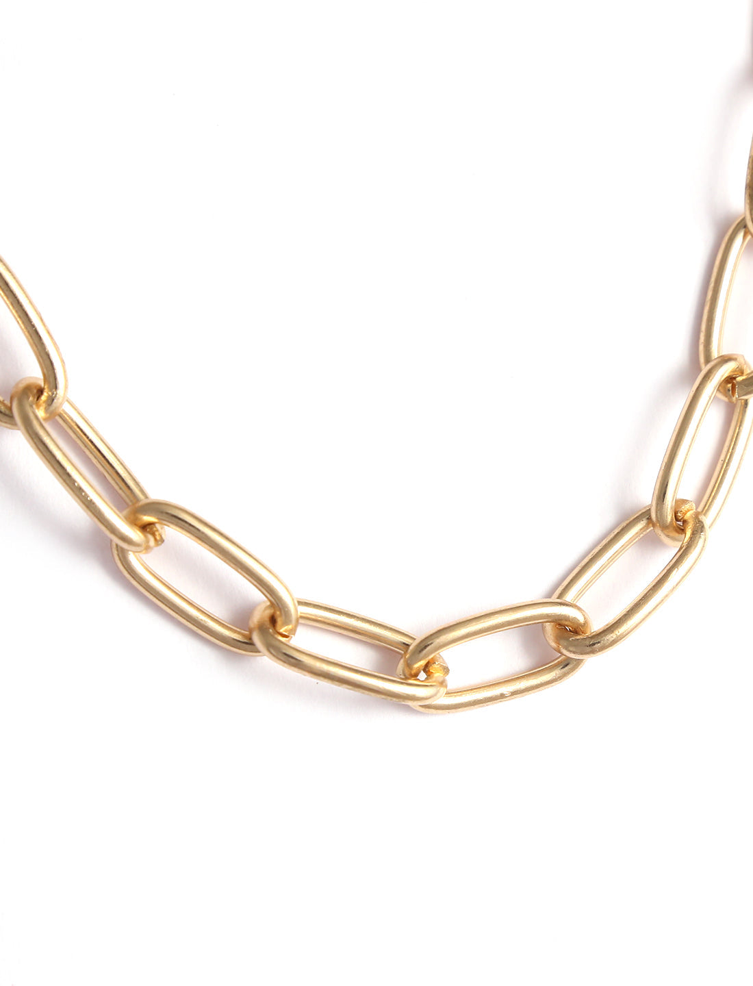 Gold-Polished Alloy Heart Shape Statement Necklace - The Pari | Swadesiicart