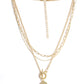 Gold-Polished Alloy Layered Designer Short Necklace - The Pari | Swadesiicart