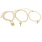Gold-Polished Alloy Gold Charm Bracelet Set - The Pari - The Pari - Dinesh Associates
