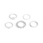 Silver-Plated Alloy Stylish Contemporary Stackable Ring - The Pari | Swadesiicart