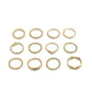 Gold-Polished Alloy Stylish Contemporary Stackable Ring - The Pari | Swadesiicart