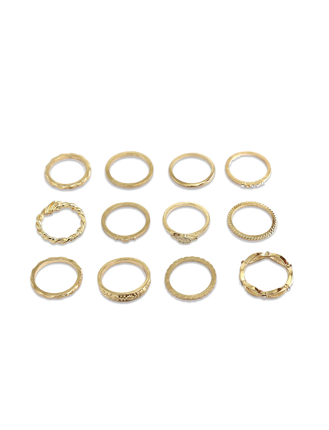 Gold-Polished Alloy Stylish Contemporary Stackable Ring - The Pari | Swadesiicart