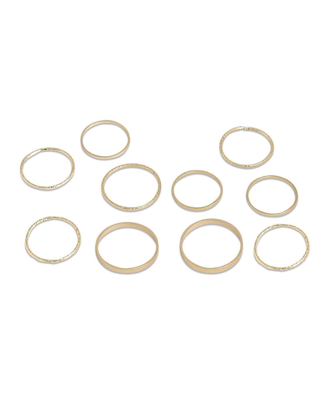 Gold-Polished Alloy Stylish Contemporary Stackable Ring - The Pari | Swadesiicart