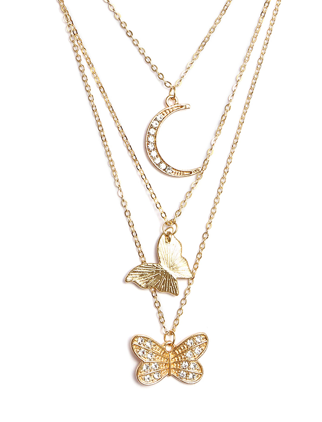 Gold-Polished Alloy Dienty Look Designer Necklace - The Pari | Swadesiicart
