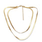 Gold-Polished Alloy Layered Designer Short Necklace - The Pari | Swadesiicart