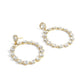 Gold-Polished Alloy Diva Look Stylish Contemporary Earrings - The Pari - Swadesiicart