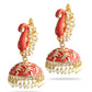 Silver-Plated Alloy Oxidised Designer Two Tone Earrings - The Pari | Swadesiicart