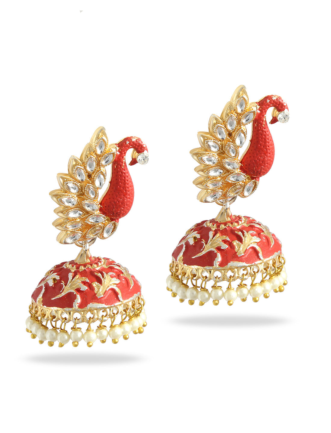 Silver-Plated Alloy Oxidised Designer Two Tone Earrings - The Pari | Swadesiicart