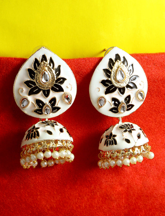 Silver-Plated Alloy Diva Look Stylish Contemporary Earrings - The Pari - Swadesiicart