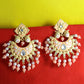 Silver-Plated Alloy Silver Round Earrings - The Pari - Swadesiicart