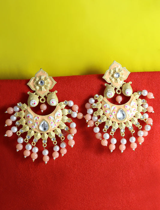 Silver-Plated Alloy Silver Round Earrings - The Pari - Swadesiicart