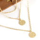 Gold-Polished Alloy Queen Coin Double Layer Necklace - The Pari | Swadesiicart